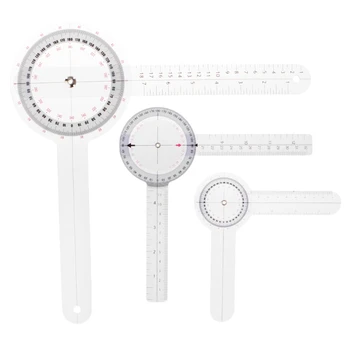 

3pcs/set Plastic 360 Degree Goniometer Angle Protractor Ruler Measure Medical W15