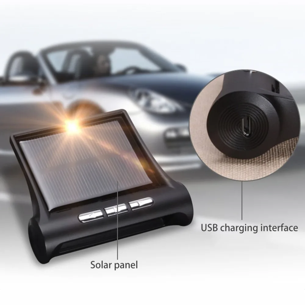 

New Solar Power Intelligent Safety Tyre Pressure Monitoring System Set Tool Kit Digital LCD Display Auto Security Alarm Systems