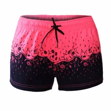 Vintage mujer playa vacaciones playa único Rosa Floret estampado surf en la playa Boxer Shorts de secado rápido brasileño Boardshort deportes