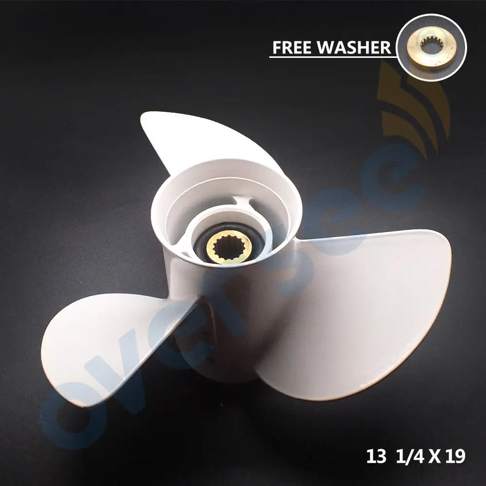 58130-ZW7-U22 Boat Aluminum Outboard Propeller for HONDA 13 1/4x19&quot 75-130HP | Автомобили и мотоциклы