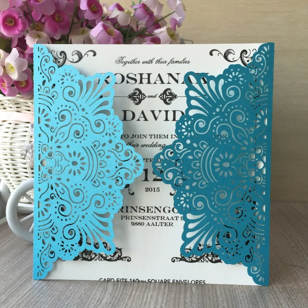 Laser Cut Beach Wedding Invitations 8