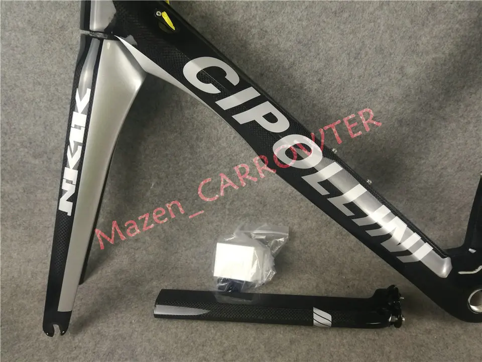 Clearance T1000 3K/1K Anthracite Silver-Black Cipollini NK1K carbon road bike frame with BB68/BB30 Matte/Glossy for selection 4 Clearance T1000 3K/1K Anthracite Silver-Black Cipollini NK1K carbon road bike frame with BB68/BB30 Matte/Glossy for selection 4