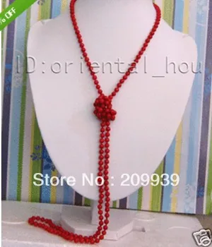 

free shipping 001808 50 6MM AAA Red coral Necklace