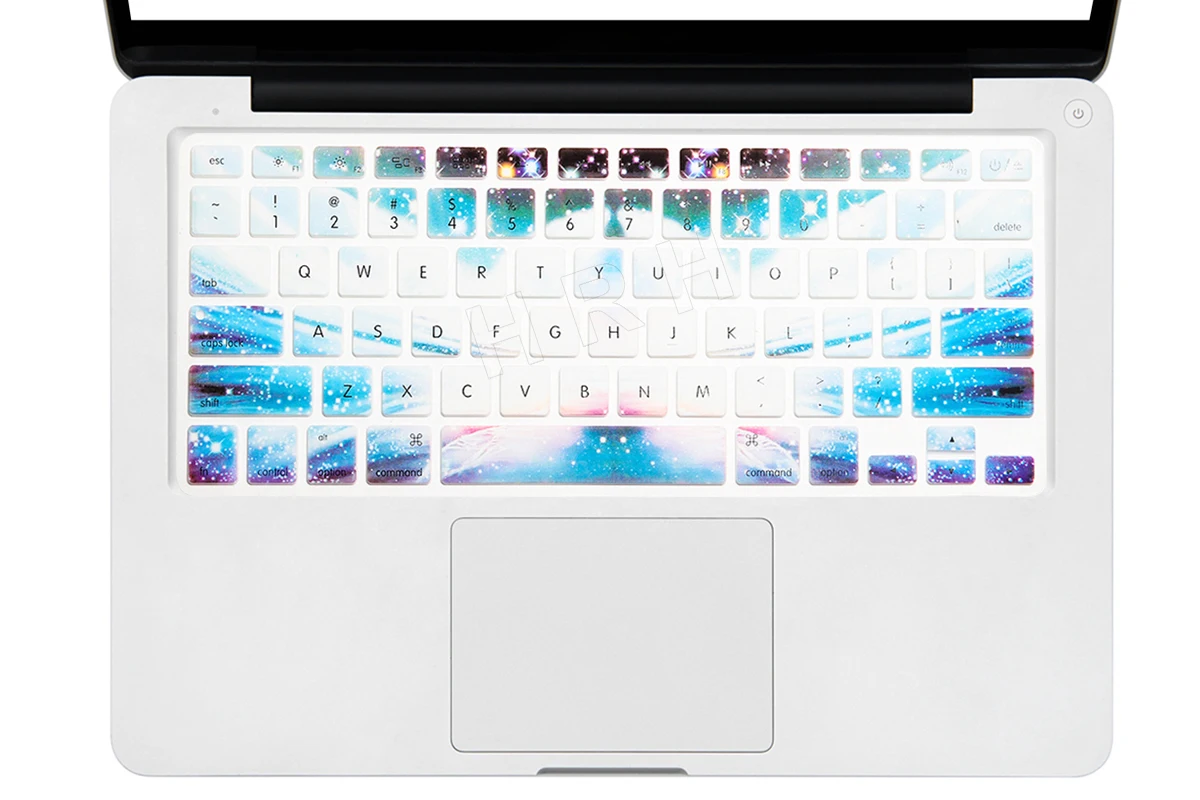 HRH водонепроницаемые тонкие модные переводные наклейки силиконовые английские клавиатуры крышки клавиатуры протектор кожи для Mac book Pro 1" 15" 1" Air retina - Цвет: 3D Symphony Blue