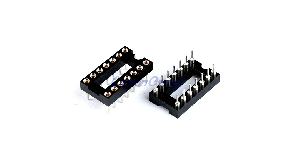 

10pcs/lot DIP-14 Round Hole 14 Pins 2.54MM DIP DIP14 IC Sockets 14 PIN 2.54 Adaptor Solder Type IC Connector