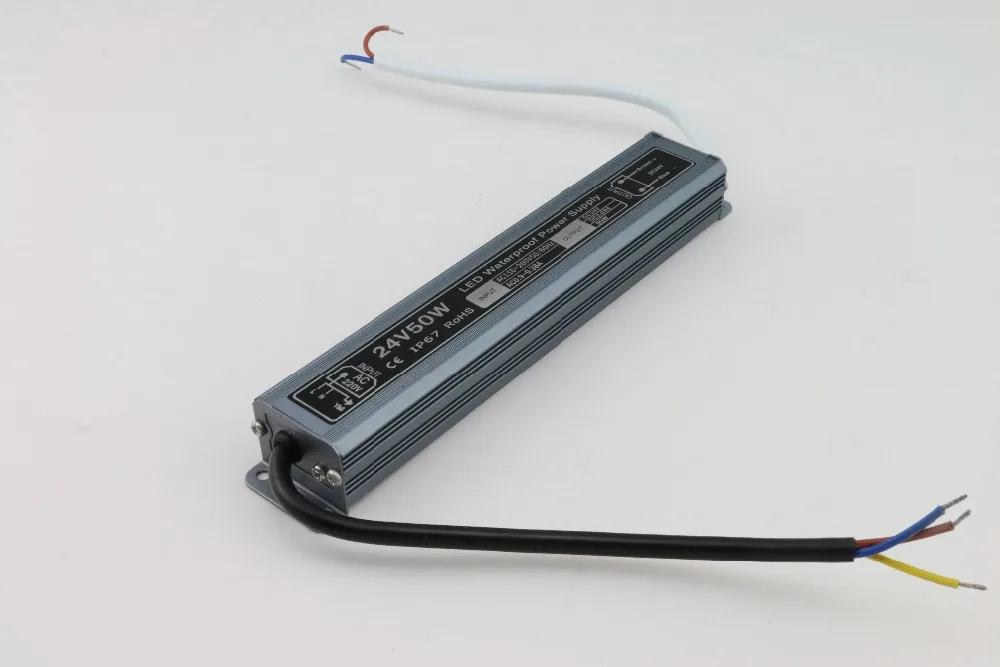 Новый AC 100 V 264 DC/DC 24V 50W IP67 2 1 в Водонепроницаемый светодиодный трансформатор