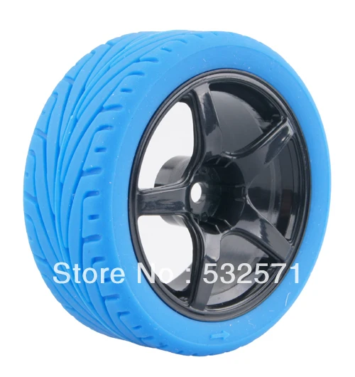 4xRC1:10 On-Road Plastic Black Imitate Wheel Rim & Black Beard Pattern Tyre 