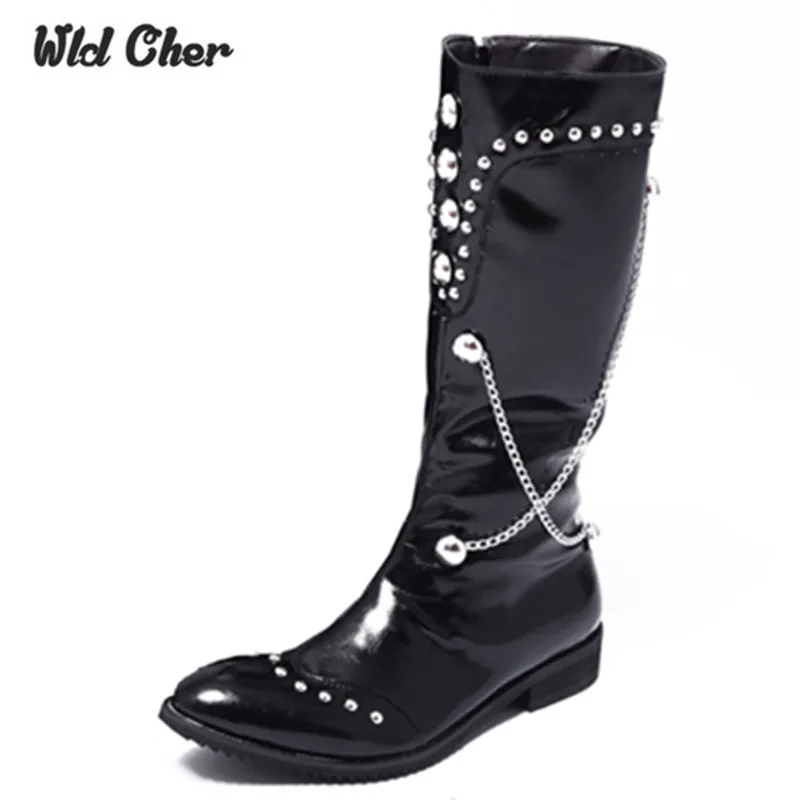 

Charming New 2017 England Style Genuine Leather Martin Boots Marten Shoes Men Marten Designer Men Motorcycle Boots Size 38-44