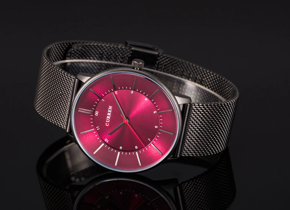 Skup CURREN luksusowa na co dzień mężczyźni zegarki kwarcowe mężczyzna Ultra cienkie zegarki na rękę pełna stali nierdzewnej wodoodporny zegar Relogio Masculino Montre Homme