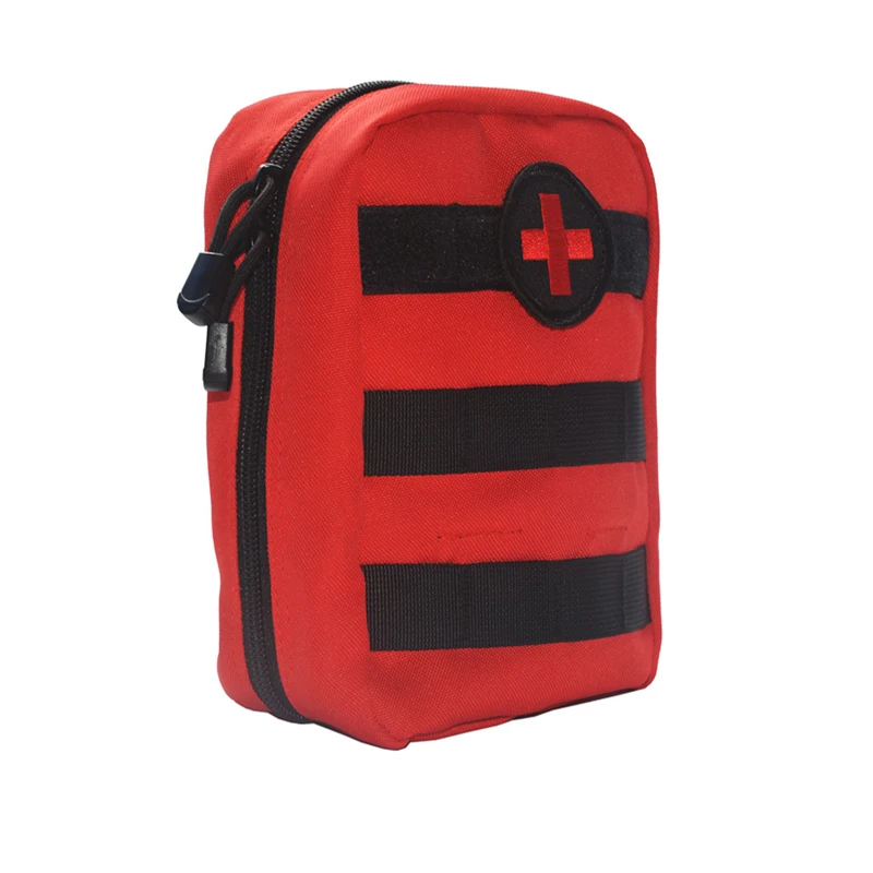 Red First Aid Empty Bag 8*6*3 Inch Outdoor Wilderness Mini Molle First