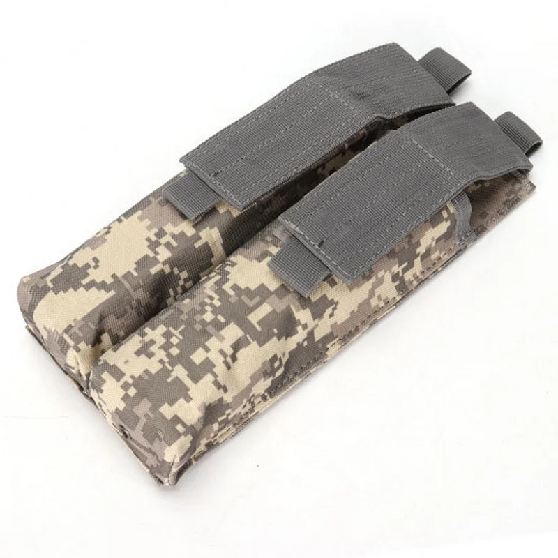 CQC Airsoft Tactical Molle Double P90 UMP Pistol Magazine Pouch Military Paintball Shooting Hunting Mag Holster Bag - Цвет: ACU