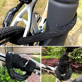 

Drill Resistant Bicycle Resettable 5 Digit Password Lock Bike Motorcycle Chain Lock Outdoor Sports AntiTheft Lock Guard Security