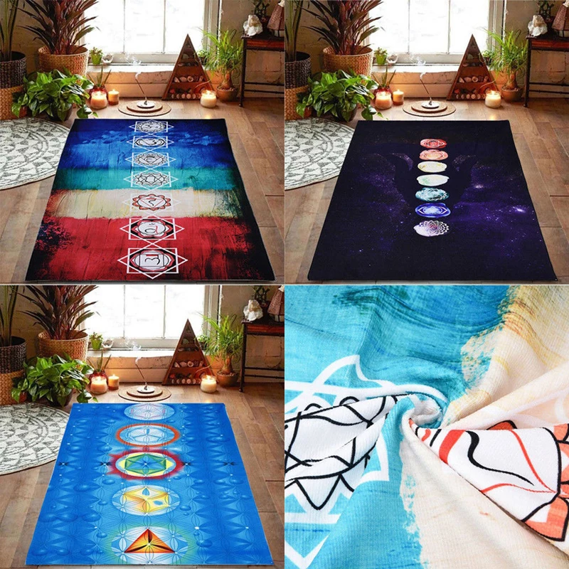 

0.15mm 150cm*75cm Square Yoga Mat For Fitness Pilates Gym Exercise Yoga Mats Women Summer Portable Practical Beach Towl Shawl