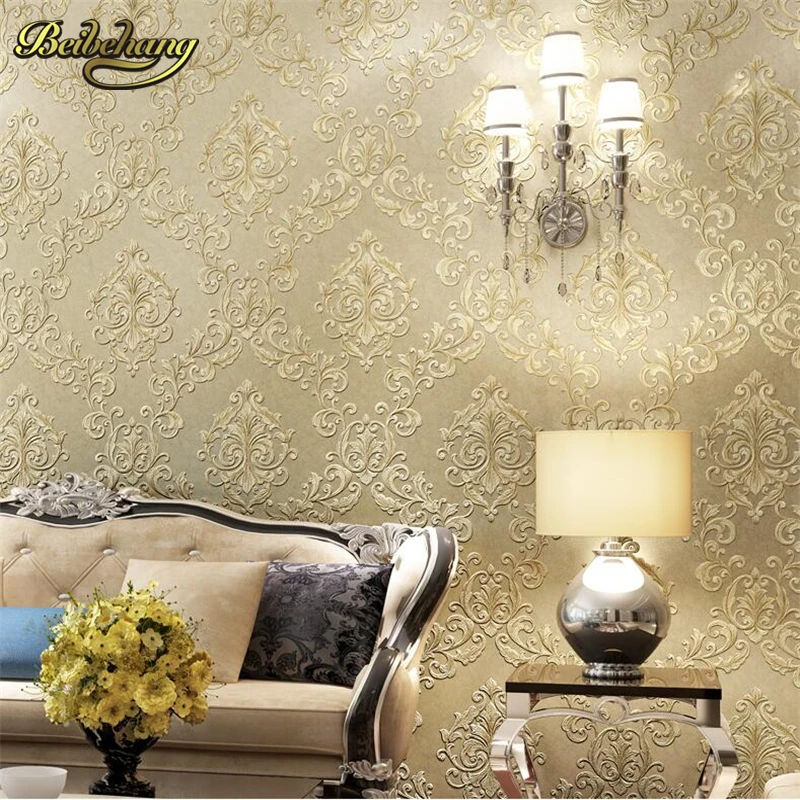 beibehang European - style Damascus 3d three - dimensional non - woven wallpaper living room bedroom TV background wall paper beibehang European - style Damascus 3d three - dimensional non - woven wallpaper living room bedroom TV background wall paper
