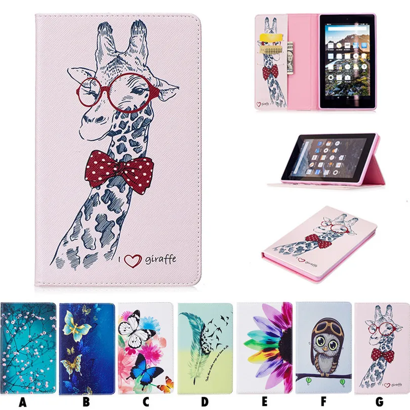 

Smart Flip Folding Leather Stand 7inch Tablet protective Case For Amazon Kindle Fire HD 7 2017 A30