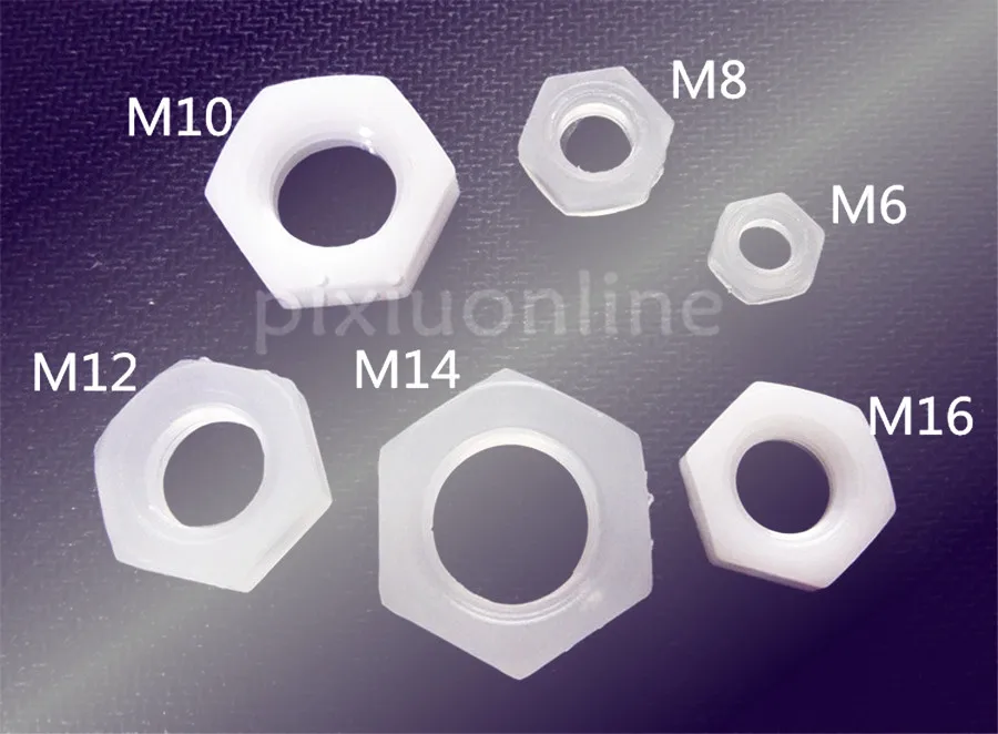 

2pcs/lot K933 6sizes Choose M6-M12 Plastic Nut Electrical Work Insulation DIY Model Making Free Shipping Brasil