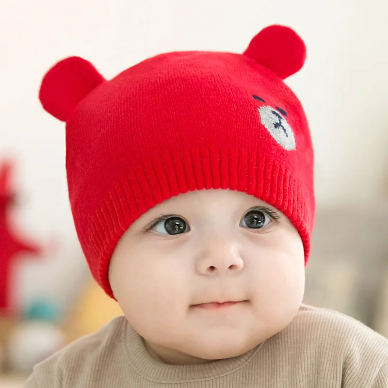Fashion Styles Baby Boys Hat Knit Soft Baby Bonnet Cute Deer Warm Winter Hats Beanie Cap Baby Boys Girls Newborn Photography Hat (5)