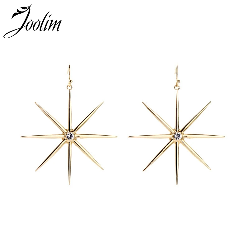 

Joolim Rose Gold/Gold Silver Starburst Drop Earring Simple Earring