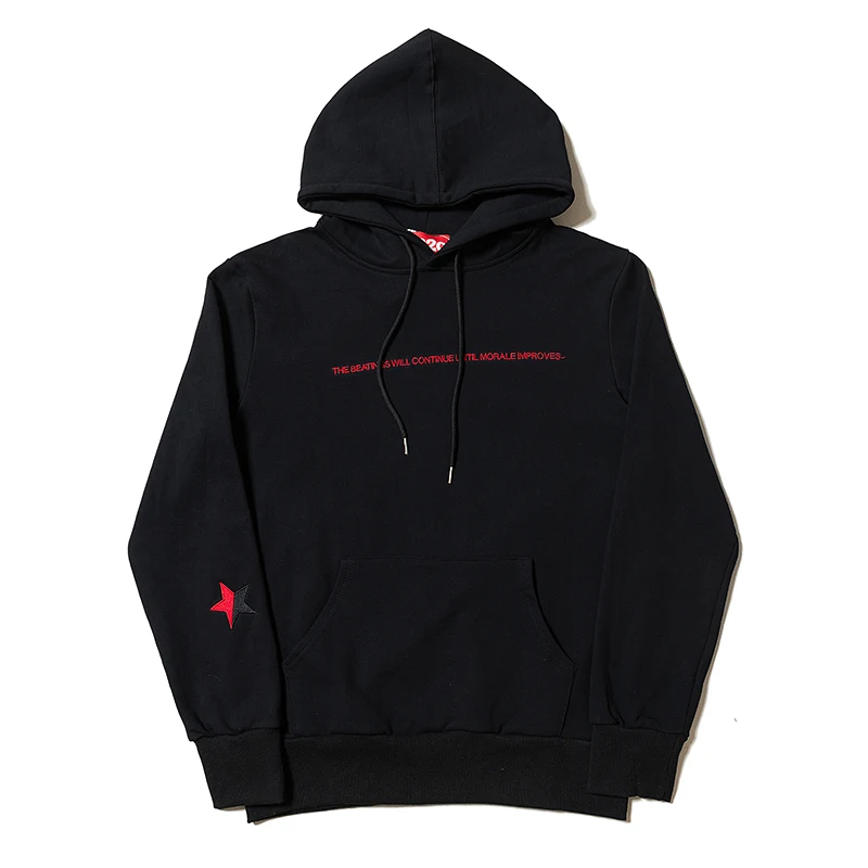 

032C Red Skull Embroidery Women Men Hoodies Sweatshirt F 1:1 High Quality Streetwear Men Cotton Hoodies Pullover