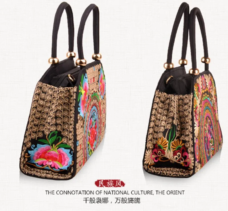 XIYUAN брендовая роскошная и красивая женская универсальная Холщовая Сумка, модная сумка с вышивкой в национальном стиле