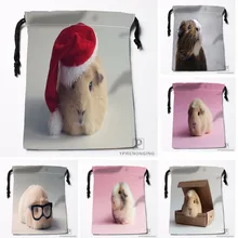 Пользовательские Другое милые Guinea Pig Drawstring дорожные сумки для хранения мини-сумка Плавание Пеший Туризм игрушки мешок Размеры 18x22 см#412-04-12