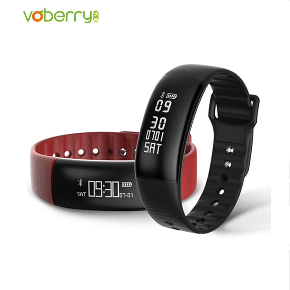 

VOBERRY A69 Smart Wristband Smartband Heart rate Blood Pressure Smart Band Call SMS Fitness Bracelet Watch for IOS Android