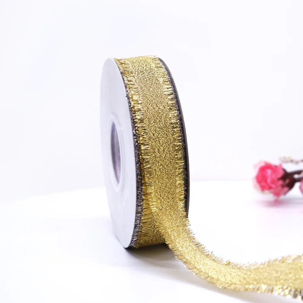 Free shipping Silver Metallic Glitter Ribbons