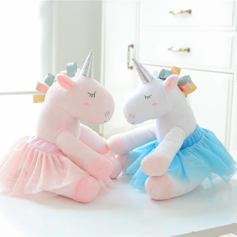 30cm 1pc Kawaii Ballet Unicorn Stuffed Plush Doll Baby Lovely Unicorn Animal Soft Cotton Plush Toys Kids Cute High Quality Gifts