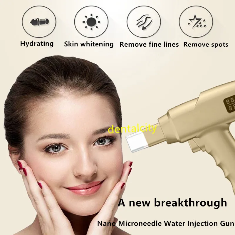 

2019 New Mesotherapy Hydrolifting Water Injector Skin Rejuvenation Needle Free Microcrystal Injection Gun Facial Care instrument