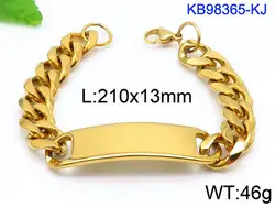 2019 нержавеющая сталь цвета: золотистый, серебристый коренастый ювелирный браслет цепочка браслет Бэнглз mujer для мужчин или wo