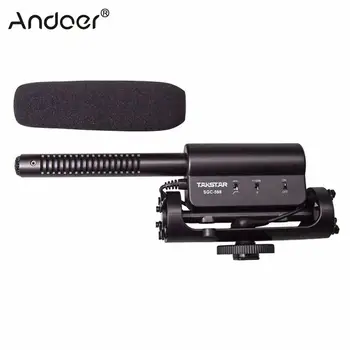 

Andoer Portable Professional Photography Microphones Easy Installation High-sensitivity Interview Microphone for Camera / Phones