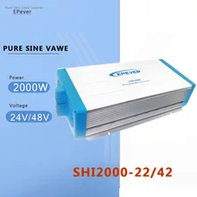 EPever Чистая синусоида Инвертор 2000 Вт 24 В/48 В DC преобразовать в 220~ 230 AC Intelligent напряжение конвертер универсальный разъем для дома