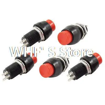 

DS-450 Self Locking SPST On/Off Red Push Button Switch AC 125V 1A 5 Pcs