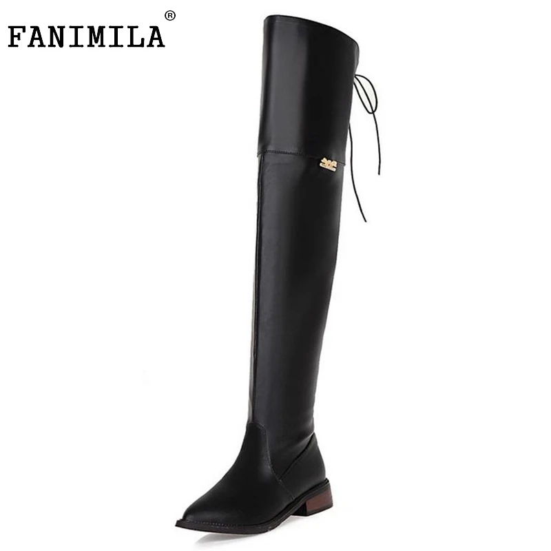 

Women Boots Winter Ladies Fashion Flat Knight Boots Shoes Over Knee Long Boots Shoes Women Brand Footwear Size32-43