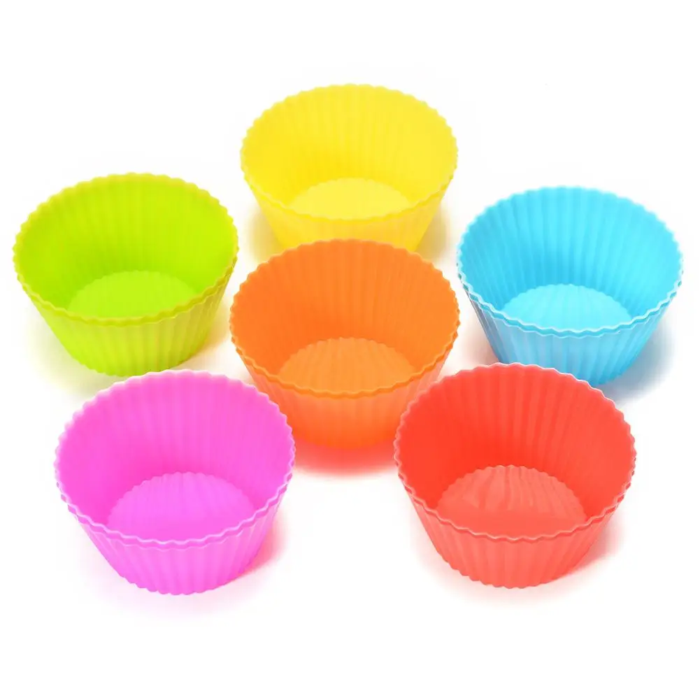 

TPFOCUS 12 box reusable thick silicone non-stick cup-shaped wrapping paper cup cake baking muffin cup cake lining