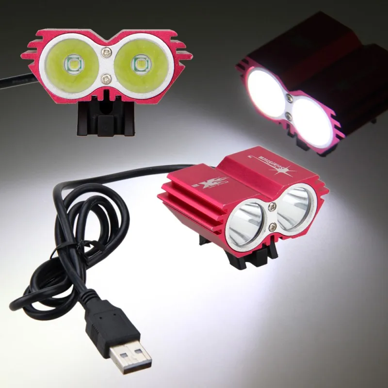 Flash Deal 5V USB Charging 8000 Lumens  T6 LED Bike Light 4 Modes Headlight Night Safe Cycling Lamp+ 4x18650 Battery Pack+Charger 0