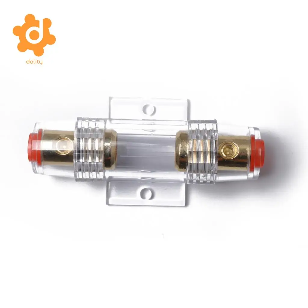 Car Audio AGU Fuse Holder Fuseholder 4 8 Gauge Inline Gold Plated 100 Amp