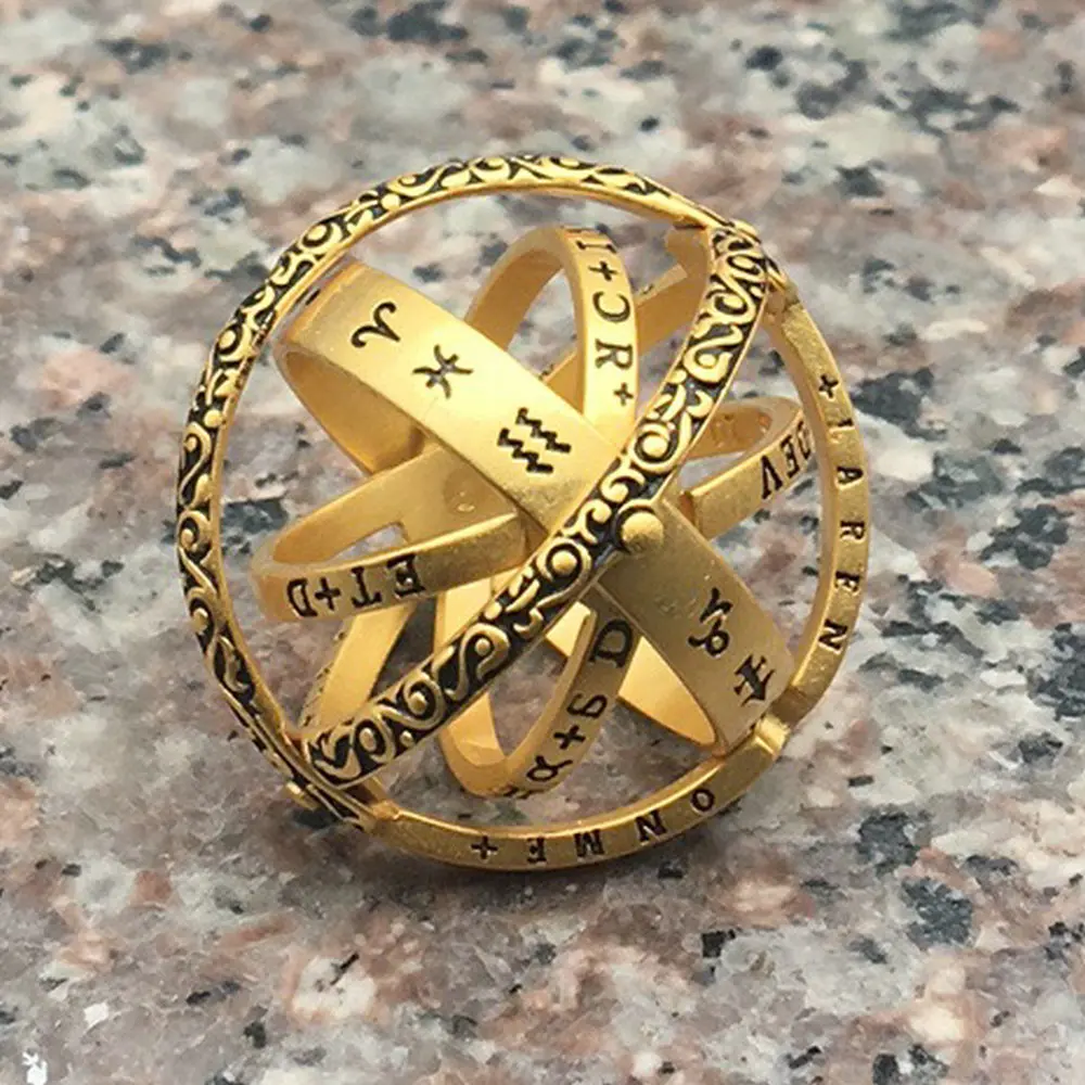 925 Серебряное кольцо с астрономическим шаром для любви, креативное индивидуальное кольцо с подвеской, характерное сферическое кольцо для пары