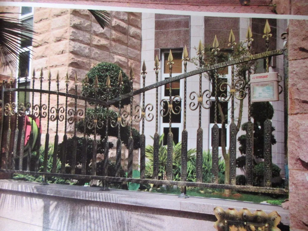 

Hench 100% handmade forged custom designs Residential Grade Wrought Iron Fence