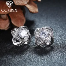 Модные дизайнерские серьги-гвоздики белого золота для женщин, ювелирные украшения Bijoux, букле d'oreille Brincos CCE045