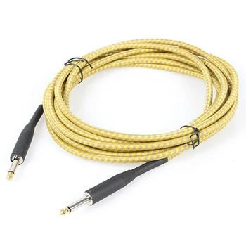 

SEWS-Electric Guitar Cable Audio Cable Cord Two Straight Socket Noise Reduction Frequency Shield Connection Speaker