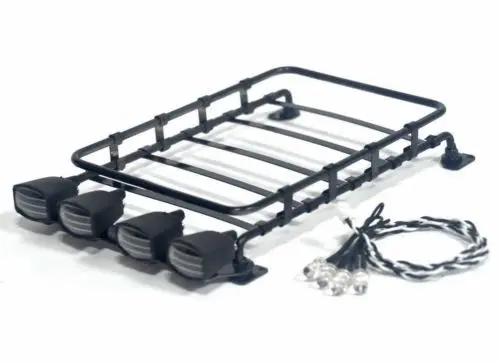 

RC Metal Roof Rack Luggage tray with LED Light for Tamiya CW-01 Chassis Lunch Box 1/10 SCALE RC