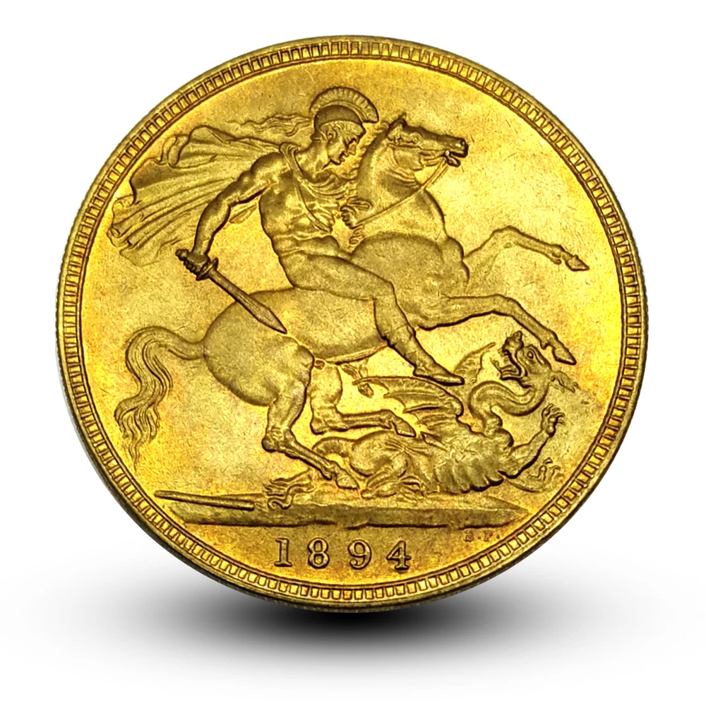 1894 Великобритании королевы Виктории SOVEREIGN позолоченные латунные металлические