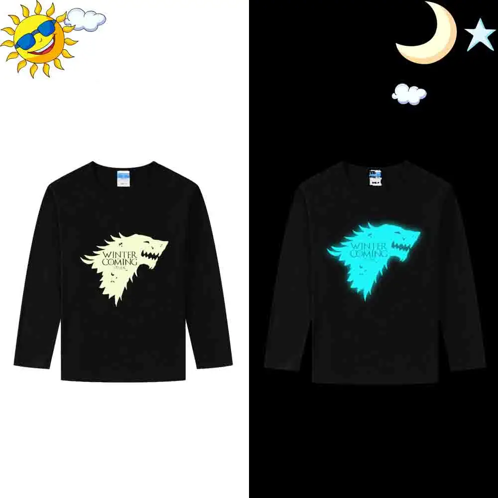 LYTLM House Stark/топы для маленьких девочек, одежда для мальчиков, Размер 10, camiseta infantil Ария Старк, футболка с аниме, Enfant, Игра престолов, футболка