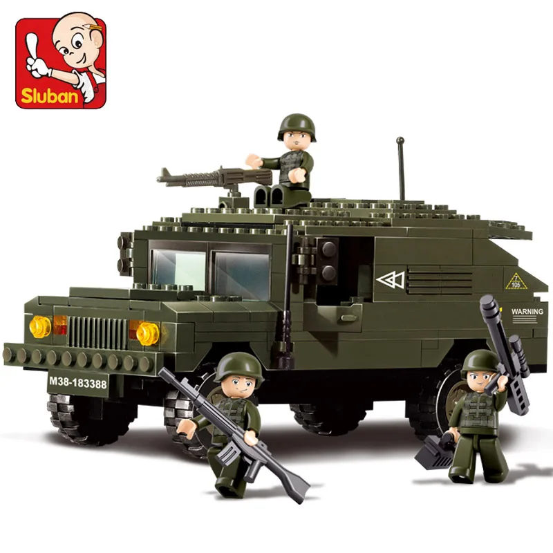 Sluban модель здания совместима с городской военной армией 3D блоки обучающая Модель