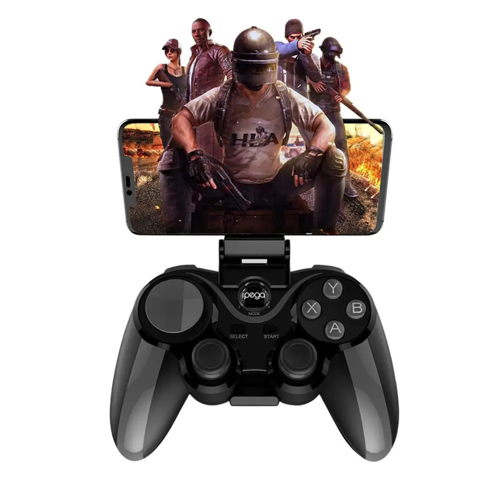  PG-9128 Wireless Bluetooth 4.0 Gamepad Double Vibrating With Display Game Console Joystick For IOS 