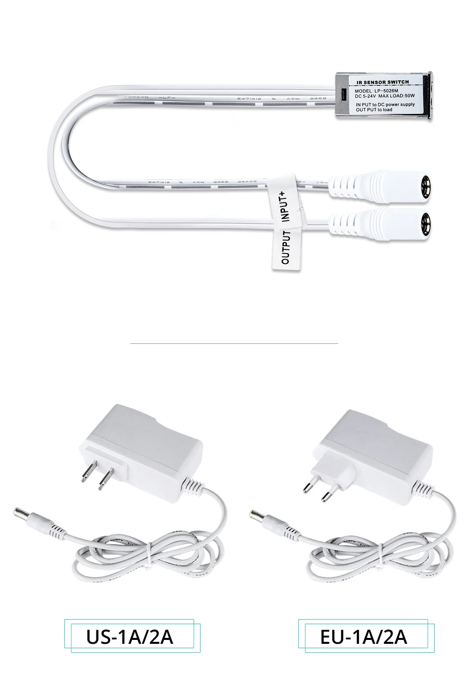 EeeToo LED Proximity Switch Lamp LED Strip for Kitchen Closet Under Cabinet Night Light Hand Wave Sensor Light Control Switches (11)