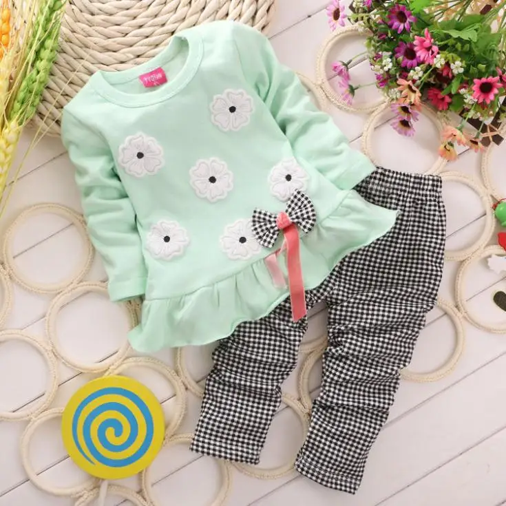 2019 جديد الربيع بابي فتاة الملابس مجموعة الأطفال زهرة القوس لطيف دعوى 2 PCS الاطفال طويلة الأكمام Twinset أعلى T قميص + منقوشة السراويل 2019 جديد الربيع بابي فتاة الملابس مجموعة الأطفال زهرة القوس لطيف دعوى 2 PCS الاطفال طويلة الأكمام Twinset أعلى T قميص + منقوشة السراويل