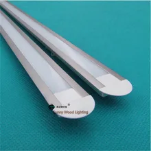 20 шт./лот 100 дюймов 2,5 м/катушка светодиодный алюминиевый профиль с молочным/прозрачным покрытием для 12 мм полосы, Встроенный светодиодный бар света