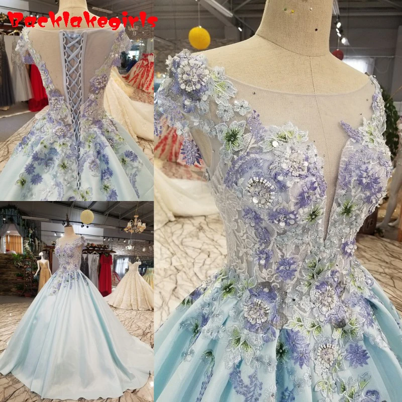 1722 3D кружевное Цветочное платье с блестками и коротким рукавом для выпускного